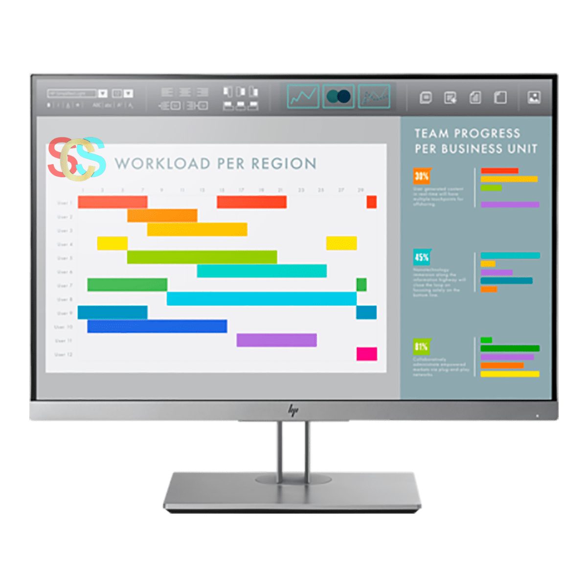 Écran HP EliteDisplay E243i, 24 pouces IPS 16:10, 1920 × 1200, vendu sans pied, photo 1 sur 1
