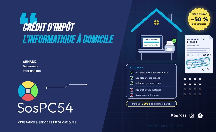 Crédit d'impôt : l'informatique à domicile