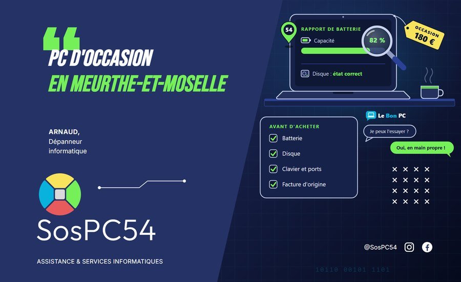 PC d'occasion en Meurthe-et-Moselle