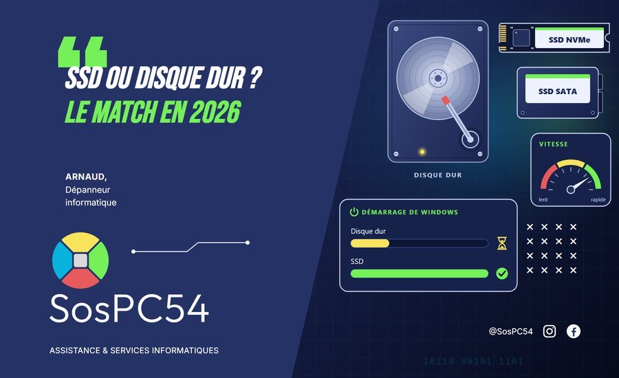 SSD ou disque dur : le match en 2026