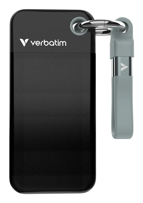 Disque SSD externe Verbatim Pocket - 256 Go (Noir/Gris)