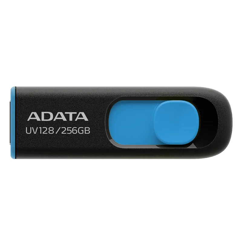 Clé USB 3.2 Adata UV128 - 256 Go (Noir/Bleu)