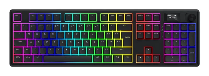 Clavier Gamer sans fil mécanique (Hator Aurum Linear) Hator Skyfall 100 Pro RGB (Noir)